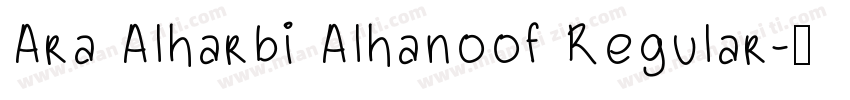 Ara Alharbi Alhanoof Regular字体转换